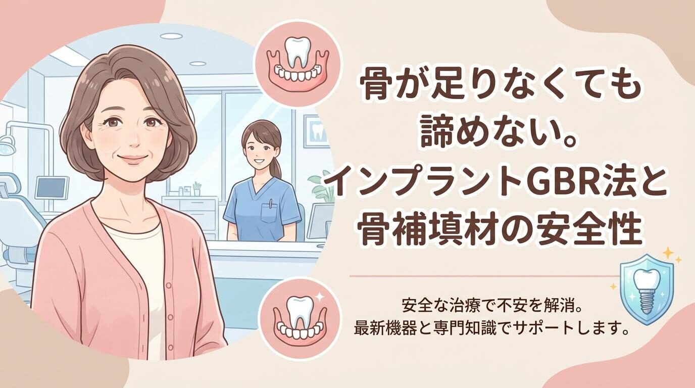 GBR法】骨補填材の安全性とは？骨が足りないインプラント