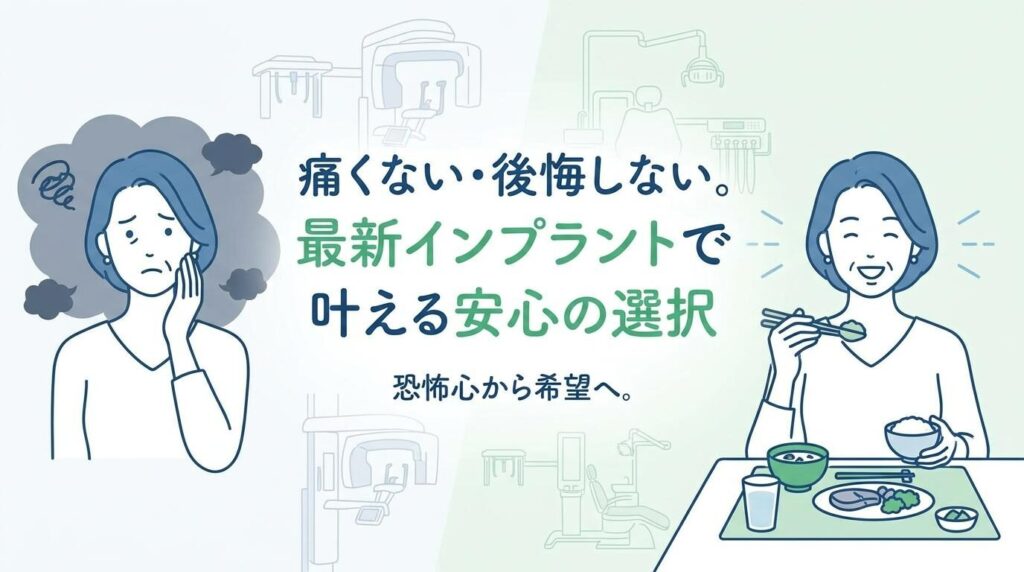 インプラント手術が怖いと感じる方へ。恐怖を和らげる最新方法と後悔しない歯科医院選び