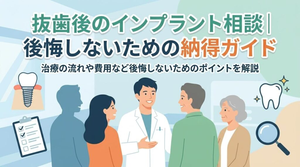 抜歯後のインプラント相談！後悔しないためのポイントと費用