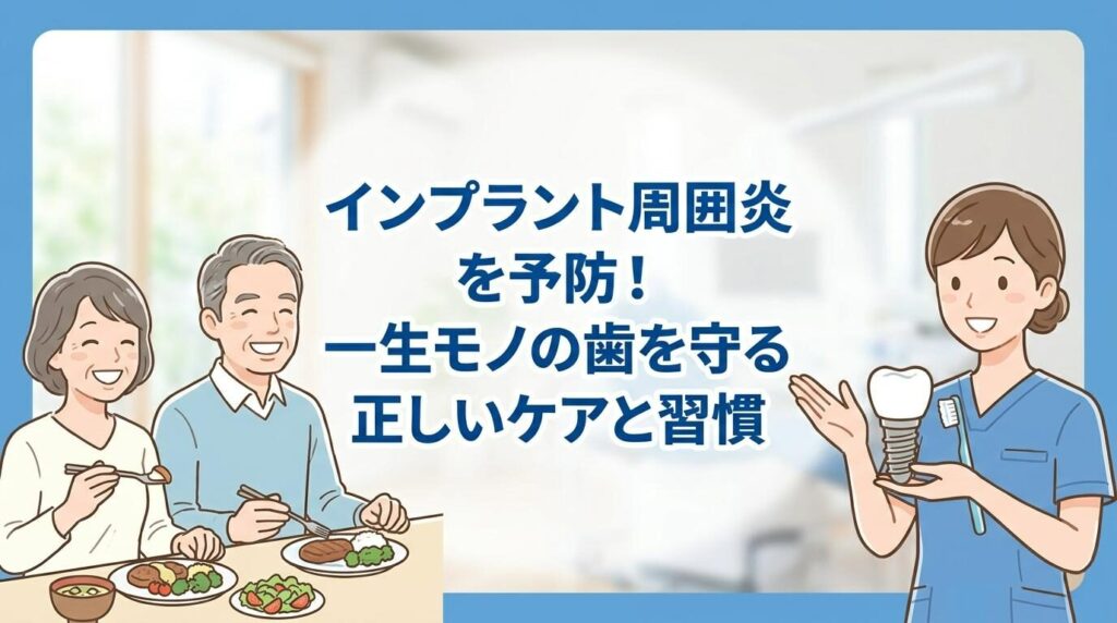 インプラント周囲炎を予防するには？原因と正しいケア方法を解説