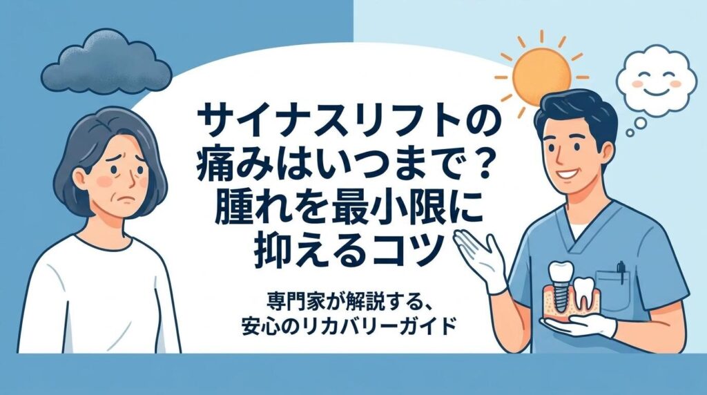 サイナスリフトの痛みはいつまで？腫れやリスクを抑える方法
