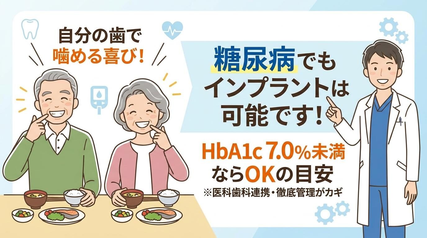 糖尿病でもインプラント手術は可能？リスクと成功のポイント解説