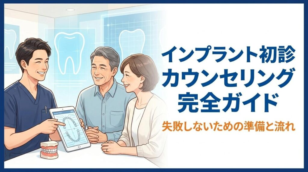 インプラントの初診カウンセリングを受ける前に読みたい完全ガイド｜失敗しないためのポイント