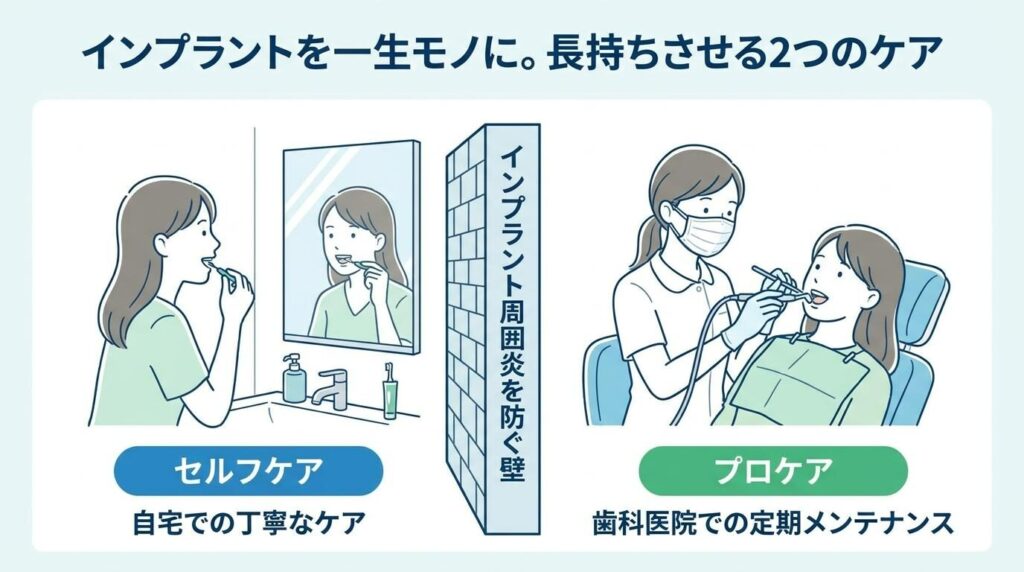 4. インプラントを長持ちさせる！術後のケアとメンテナンス