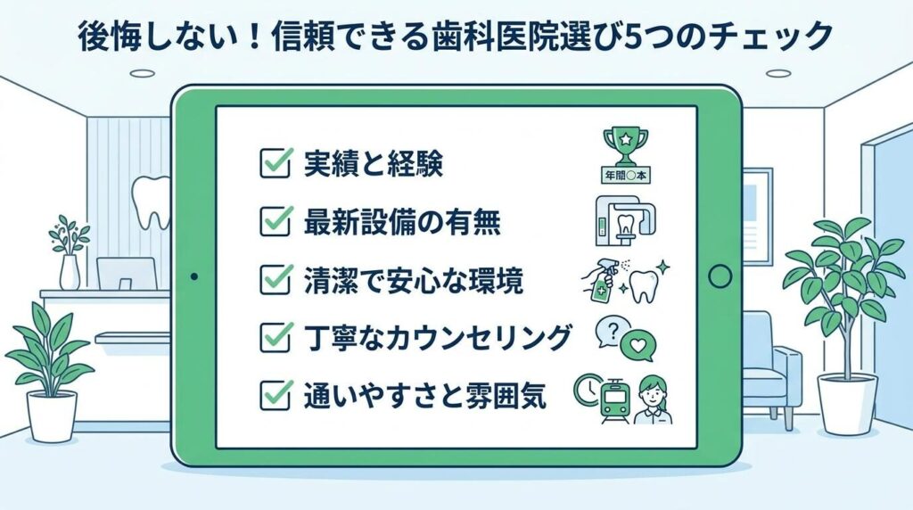 5. 後悔しないために。信頼できる歯科医院を選ぶ5つの基準