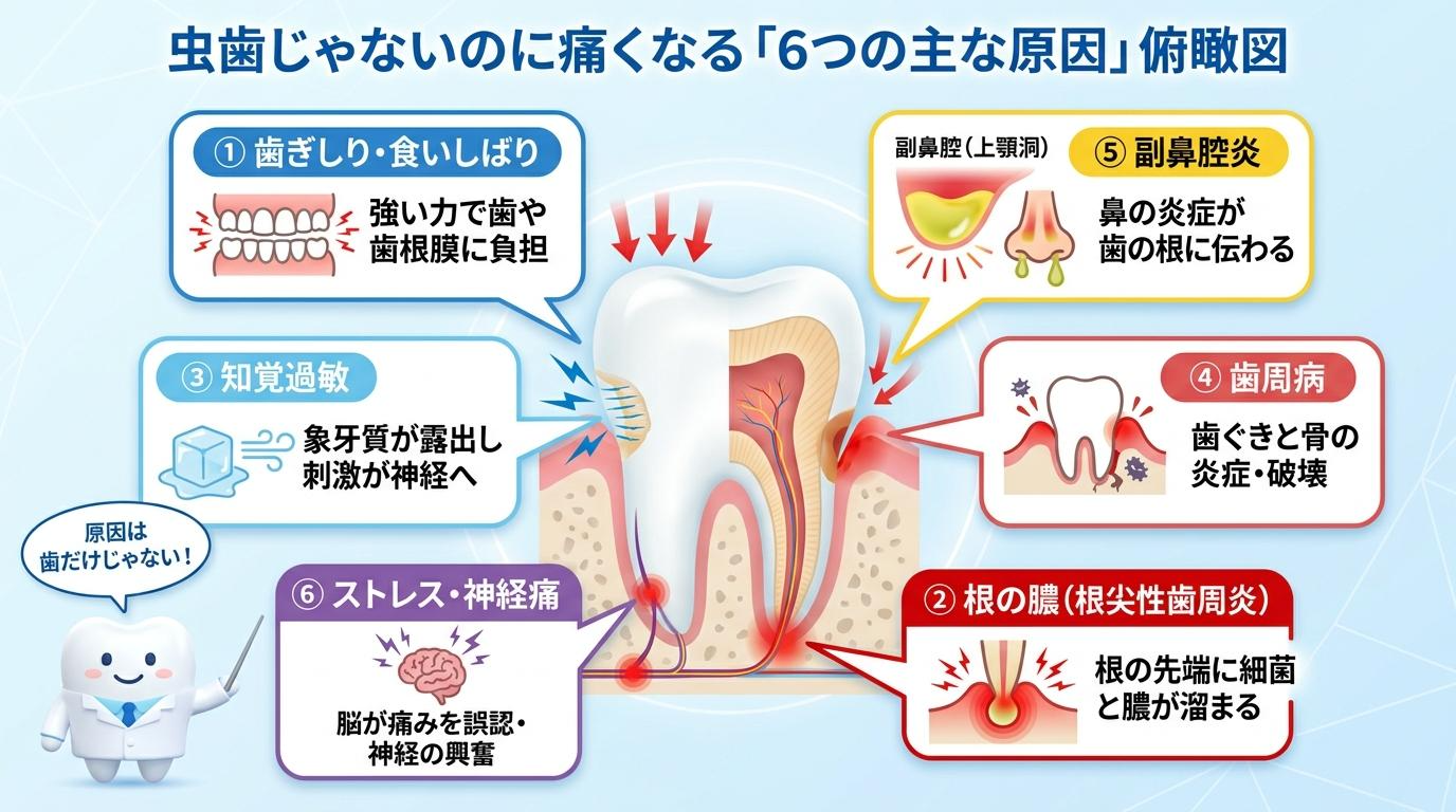 虫歯以外の歯の痛みの原因